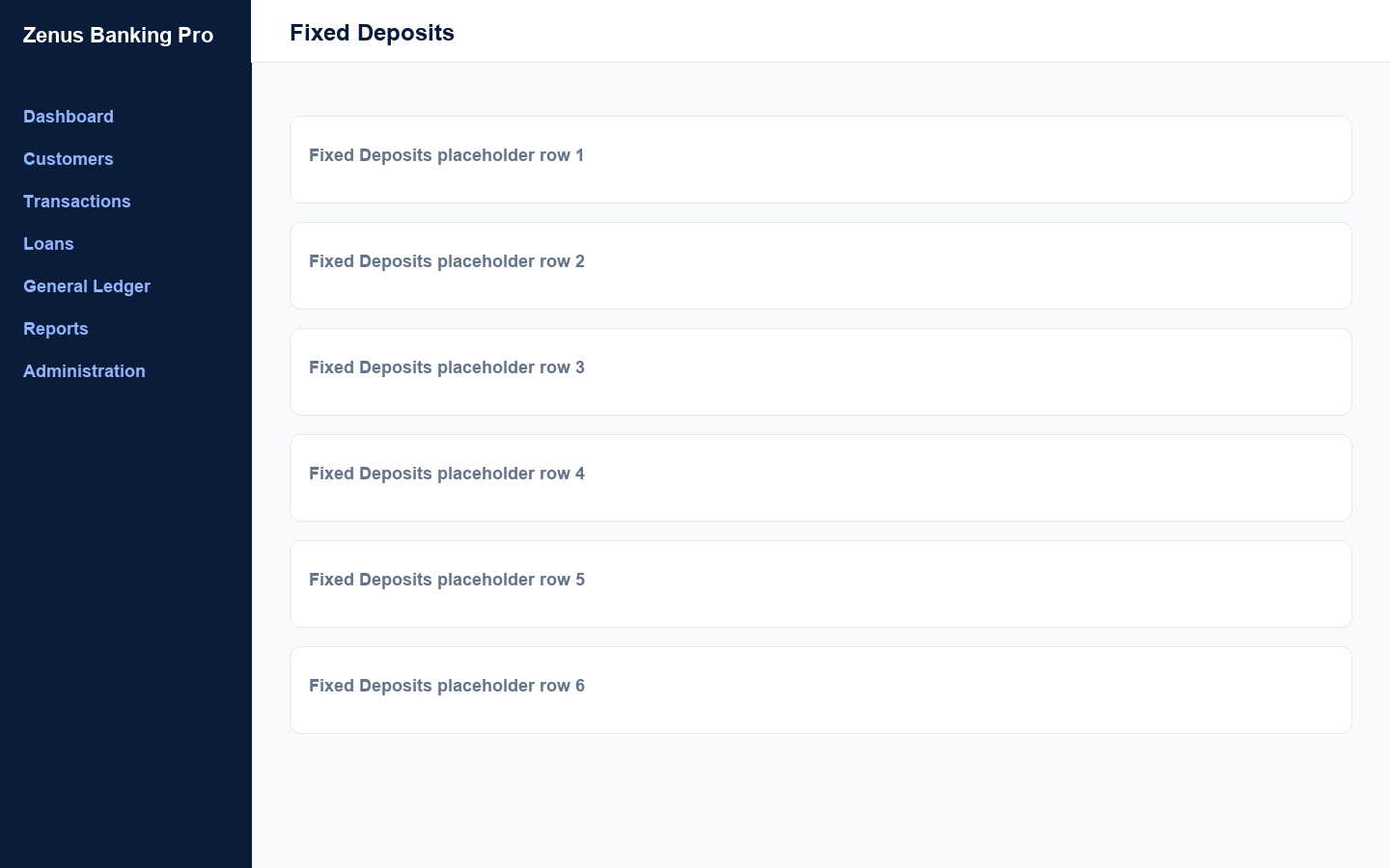 Fixed deposit register